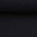 Musselin - Uni  - schwarz - Jenke